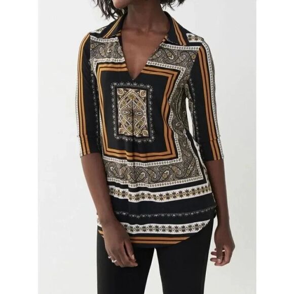 Joseph Ribkoff Artistic Paisley‎ Blouse Women’s Size 4 - Picture 1 of 9